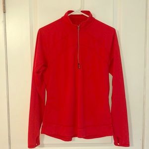 MEC 1/4 Zip Pullover in Red, size large